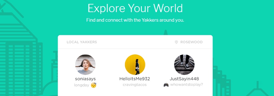 location sharing app Yik Yak