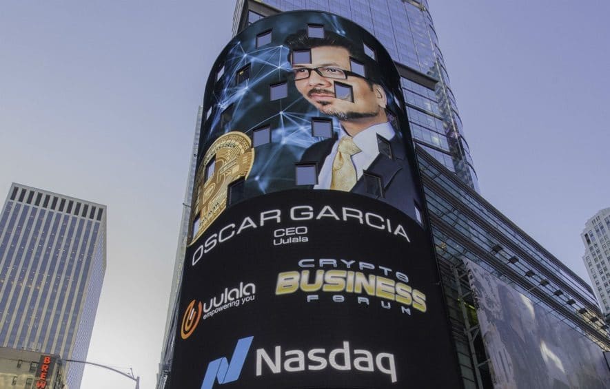 nasdaq times square crypto